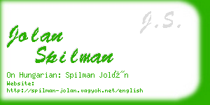 jolan spilman business card